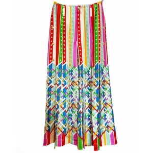 GUCCI Wide-Leg Silk Multicolored Pants NWT